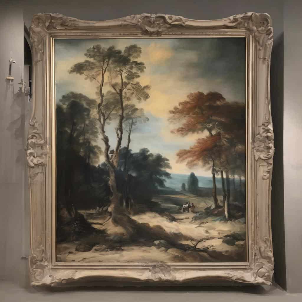 Παραδοσιακό τοπίο με δέντρα και ουρανό, ζωγραφισμένο από Pieter de MOLYN, που αναδεικνύει την τέχνη ως μέσο κοινωνικού διαλόγου.